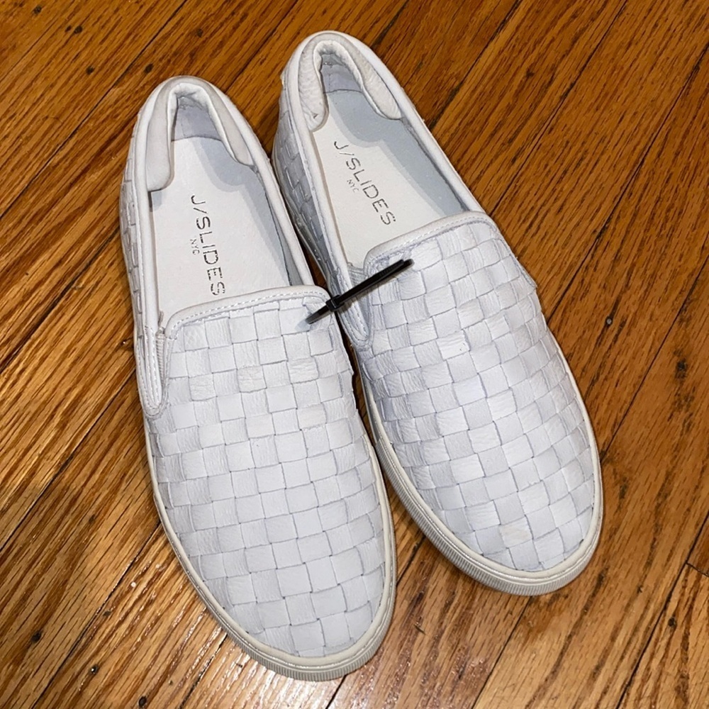 J/Slide woven white loafer sneakers -sz 7
